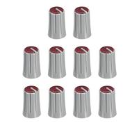 QUARKZMAN Potenziometro Manopola Controllo ABS Chitarra Manopola per Chitarra Elettrica Potenza Amplificatori, Stereo, Basso 6mm Tipo D Albero 270 Gradi Grigio Marrone 20pz