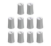 QUARKZMAN Potenziometro Manopola Controllo ABS Chitarra Manopola per Chitarra Elettrica Potenza Amplificatori, Stereo, Basso 6mm Tipo D Albero 270 Gradi Grigio Bianco 20pz