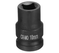 QUARKZMAN Presa 4 Punti Quadrata 1/2" Drive 10mm Presa Quadrata Metrica Impatto CR-MO Nera Standard Chiavi Raggi Pneumatica Strumento per Riparazioni Auto Manutenzione Meccanica Domestico