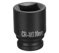 QUARKZMAN Presa Quadrata 4 Punti 1/2" Drive 20mm Presa Quadrata Metrica per Impatto CR-MO Nera Standard Presa per Ruote Presa Pneumatica per Riparazioni Auto Manutenzione Meccanica Domestico