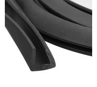 QUARKZMAN Profilo A U Per Bordi, Lunghezza 4 Metri Guarnizione In Gomma Protettiva Per Bordi Tipo Piatto Adatto A Bordi Da 6mm (25/64" L X 3/8" H) Nero