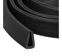 QUARKZMAN Profilo di Protezione a U, Tipo Piatto di Protezione per Bordi in Striscia di Tenuta in Gomma di Lunga 6,6piedi per Bordi da 3,5-4mm, (9/32" L x 7/16" A) Nero