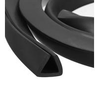 QUARKZMAN Profilo di Protezione a U, Tipo Piatto di Protezione per Bordi in Striscia di Tenuta in Gomma di Lunga 9.8piedi per Bordi da 9.5-10mm, (35/64" L x 15/32" A) Nero