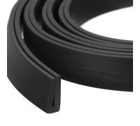 QUARKZMAN Profilo di Protezione a U, Tipo Piatto di Protezione per Bordi in Striscia di Tenuta in Gomma di Lunga 6.6 Piedi per Bordi da 0,5-1mm, (13/64" L x 15/32" A) Nero