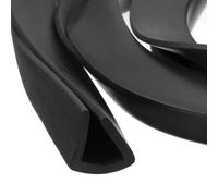 QUARKZMAN Profilo di Protezione a U, Tipo Piatto di Protezione per Bordi in Striscia di Tenuta in Gomma di Lunga 9.8piedi per Bordi da 11.5-12mm, (5/8" L x 35/64" A) Nero