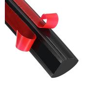 QUARKZMAN Profilo Flessibile A Quarto Di Tondo Per Pareti 1/2" x 1/2" x 79" Con Adesivo Doppio Lato Bordo Modanato In Gomma Pieghevole Per Angoli Soffitto Pavimento Bagno Piano Cucina Nero