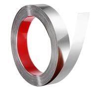 QUARKZMAN Profilo In Acciaio Inossidabile Per Pareti, 10 m x 3 cm Adesivo E Decoro Metallico Per Bordo Specchio Piastrelle Parete Soffitto, Colore Argento Specchiato