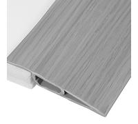 QUARKZMAN Profondità Di Transizione 2m Autoadesivo Profilo Di Transizione Per Pavimenti Per Dislivelli Da 12mm A 15mm Grigio Chiaro