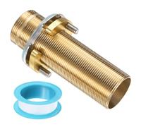 QUARKZMAN Prolunga Per Rubinetto Montabile 10cm x 32mm Prolunga E Frittella | Per Rubinetto Kit, Tubo In Ottone, In Acciaio Inossidabile, Con Dado Di Bloccaggio, Con Dado Spesso Antisvitamento