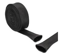 QUARKZMAN Protettore Per Cavi Isolante, 3M-4mm Guaina In fibre Di Vetro Alta Temperatura Nero