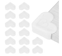 QUARKZMAN Protettori d'Angolo, 24 Pezzi Paraspigoli e Bordi per Mobili Paracolpi di Sicurezza per Bordi Tavolo e Angoli Vivi (Forma Cuore, Bianco)