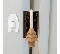 QUARKZMAN Protezione Dita per Porta 2 Pezzi Silicone Marrone Sospeso | Chiusura Silenziosa e Fermo Anticolpo, per Sicurezza in Camera dei Minori e Casa, Protezione Bordi, Mantiene Porta Aperta