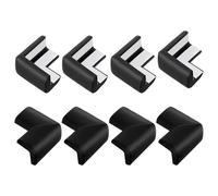 QUARKZMAN Protezioni per Angoli, 8pz Protezioni per Angoli e Bordi per Mobili Paracolpi in Schiuma di Gomma Morbida per Camino Tavolo Angoli Armadi e Spigoli Taglienti (Nero)