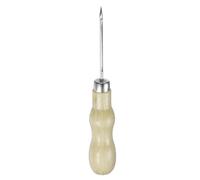 QUARKZMAN Pungolo Cucito Mano Pungolo Zucca Doppia Foratura Strumento per Perforare Pelle Manico Legno per Riparare Fili Spezzati Fare Segni Perforare Cucire Riparare Fai da Te, Legno.