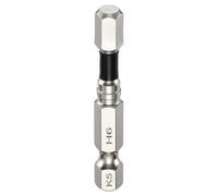 QUARKZMAN Punta cacciavite esagonale piatta H6 6mm 1/4" 2" | Testa e gambo a sei lati, magnetico, per viti e bulloni a bussola, trapano e chiave