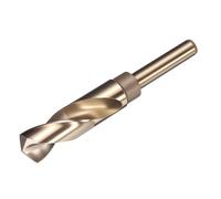 QUARKZMAN Punta Da Trapano 22.5mm Codolo Ridotto 1/2" 3 Facce Piatte Acciaio Rapido M2 Finitura Oro 135° Per Metalli Duri Acciaio Inossidabile, 1 Pezzo