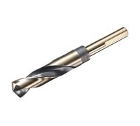 QUARKZMAN Punta da trapano 25/32" gambo ridotto 1/2" 3 facce M35 135° | 5% Cobalto HSS, elicoidale, finitura nera e oro, per metallo duro e acciaio inossidabile