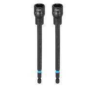 QUARKZMAN Punta per Dado 2 Pezzi 12mm 1/4" 150mm Acciaio Cr-V | Magnetica a 6 Punti, Cambio Veloce, Gambo Esagonale 1/4", per Trapano Elettrico, Serra Bulloni