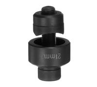 QUARKZMAN Punzone per Lamiera con Foro 21mm Kit Punzone Manuale Eliminazione Diretta Taglio Preciso Acciaio Cuscinetti per Lamiera per Piastra metallico Lavello Acciaio Inossidabile, Nero