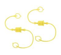 QUARKZMAN Raccordo Rapido Idraulico 2 Set ISO-A 23mm Giallo | Tappo Antipolvere Maschio e Cappuccio Femmina con Anello di Ritenuta, per Tubo, Trattore, Attacco Caricatore
