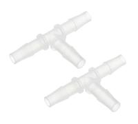 QUARKZMAN Raccordo T Plastica Ardiglione 3 Via Uguale T Sagomato Montaggio Tubo 3/8" per 8-8,5 mm Acqua Raffreddamento Dispositivo Bianco 2pz