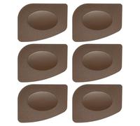 QUARKZMAN Raschietto per padella ovale 6 Pezzi 3x2,4 pollici Marrone | Plastica antigraffio, cuscinetto detergente per pulire pentole, padelle antiaderenti e griglie, per tagliare l'impasto