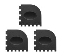QUARKZMAN Raschietto Seghettato per Padella 3 Pezzi 3x1,4 Pollici Nero | Spazzola per Pentole in Plastica, Cuscinetto Pulitore Antigraffio, per Pulire Padelle, Pentole, Griglie, Antiaderenti