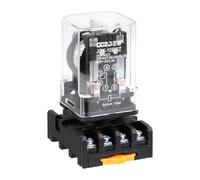 QUARKZMAN Relè Elettromagnetico Di Potenza DPDT, Bobina DC 24V 10A 8 Pin MK2P-I Piccolo Relè Con Base A Presa A Terminali Plug-in 2NC 2NO JQX-10F/2Z