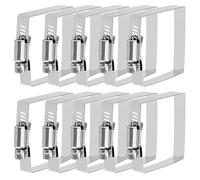 QUARKZMAN Rettangolare Tubo Morsetti, 2" x 2" 304 Acciaio Inossidabile Quadrato Condotto Tubo Morsetto per Condotti, Fissaggio Flessibile, Cavo e Ponte Progetto Applicazione, 10pz