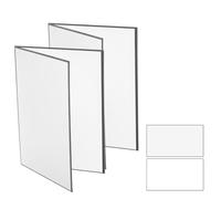 QUARKZMAN Riflettore Luce 42x29cm 2 Pezzi in Cartone Argento e Bianco | 2 in 1, Pieghevole e Stabile, Autoportante, per Fotografia di Natura Morta, Prodotti e Cibo
