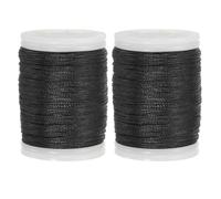 QUARKZMAN Rigato per Legatura Corda Arco Ricurvo 120 Iarde / 110 m Nylon per Corda Arco Ricurvo E Compound per Punto di Mira E Incocco (Nero, Confezione da 2)