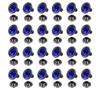 QUARKZMAN Rivetti 100 Pezzi 8mm Cristallo Strass Blu | Pressione Rapida, Metallici, per Abbigliamento, Pelle, Tessuto, Arti e Mestieri, Decorazione, Fai da Te, Colorati