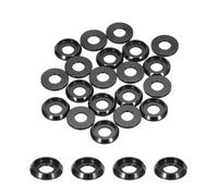 QUARKZMAN Rondelle Conica M5, Diametro Foro 5mm/0.2", Guarnizioni Alluminio Guarnizione Rondella Tazza Vite Rc/Fpv/Pc/Drone/Accessori Meccanici Parti Modello, Pz20 (Nero)
