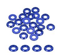 QUARKZMAN Rondelle Conica Svasata M5, Diametro Foro 5mm/0.2", Guarnizioni Alluminio Guarnizione Rondella Tazza Vite Rc/Fpv/Pc/Drone/Accessori Meccanici Parti Modello, Pz20 (Blu Scuro)