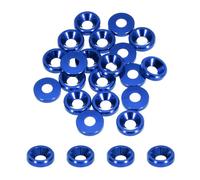 QUARKZMAN Rondelle Svasate Tazza Conica M3 Dia Foro 3.1mm/0.12 Guarnizioni Alluminio Guarnizione Rondella Testa Tazza per Viti Rc/Fpv/Pc/Drone Meccanici Parti Modello 20pz (Blu Navy)
