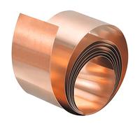 QUARKZMAN Rotolo di Lamina di Rame, 2000mm x 30mm x 0,2mm Piastra in Lamina Metallico con Striscia Rame Puro al 99,9% per Progetti Elettrici Fai-Da-Te