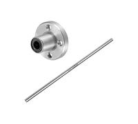 QUARKZMAN Rotondo Asta 6mm Diametro 200mm Lunghezza, LM6UU Rotondo Flangia Lineare Sfere Cuscinetti 6mm Alesaggio Dia 12mm OD 2pz