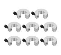 QUARKZMAN Sbr16 Collare Arresto per Albero Guida Lineare Collare Morsetto Lega Alluminio per Fissaggio Pulegge Dentate Anelli Fissaggio Limite Albero Superficie Sabbiatura Argentato 8pz