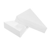 QUARKZMAN Scatole per Pizza, 24Pz 8.07x6.5x1.77 Pollici - Contenitore Fetta Singola Pizza, Scatola per Fetta Pizza Triangolo, Cartone per Confezionamento Mini Pizza Festa Pizza (Bianco)