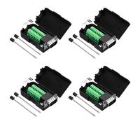 QUARKZMAN Scheda di Breakout del Connettore D-sub DB15 con Custodia 15 Pin 3 File Maschio Blocco Terminale Senza Saldatura Adattatore Confezione da 4