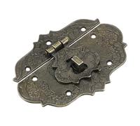 QUARKZMAN Serratura Antica 85 x 65mm Serratura Fermaglio Antico Zinco Lega HASP Lucchetto per Gioielli Scatola Valigia Cassetta Degli Attrezzi Legno Custodia Bronzo