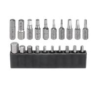QUARKZMAN Set 10pz punte esagonali/quadrate H2.0 H2.5 H3.0 H4.0 H5.0 H6.0 H8.0 R1 R2 R3 acciaio S2 codolo 1/4" magnetiche per trapano elettrico con portapunte