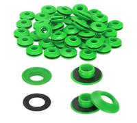 QUARKZMAN Set 48 Occhielli Plastica per Teloni, Occhielli Plastica Antiruggine per Coperture Camion Tessuti Tende Sole per Piscine Vele Parasole Striscioni Tende Sole Clip Fissaggio, Verde