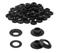 QUARKZMAN Set 60 Occhielli Plastica per Teloni, Occhielli Plastica Antiruggine per Coperture Camion Tessuti Tende Sole per Piscine Vele Parasole Striscioni Tende Sole Clip Fissaggio, Nero