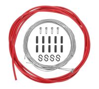 QUARKZMAN Set Cavo Cambio per Bicicletta Universale - Kit Sostituzione Cavo Freni e Cambio con Guaina per Mountain Bike e Bici da Strada, Colore Rosso