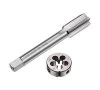 QUARKZMAN Set di 2 Pezzi Rubinetti e Matrici, Maschio a Filettare a Mano Sinistra 1/2-20 UNF e Fresa Rotonda, Kit di Maschio e Fresa per Riparazione Filettature Dadi Viti Bulloni