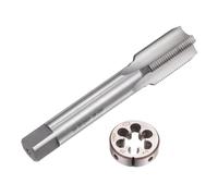 QUARKZMAN Set di 2 Pezzi Rubinetti e Matrici, Maschio Filettatore 3/4-20 UNEF e Fresa Rotonda, Kit di Maschio e Fresa per Riparazione Filettature Dadi Viti Bulloni