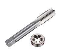 QUARKZMAN Set di 2 Pezzi Rubinetti e Matrici, Maschio Filettatore UNC 5/8-11 e Fresa Rotonda, Kit di Maschio e Fresa per Riparazione Filettature Dadi Viti Bulloni