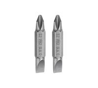 QUARKZMAN Set di 2 Punte Avvitatore Magnetiche a Doppia Estremità 6mm PH2/SL6 Lunghezza 1.5" 1/4" Esagonale Asta S2 Acciaio Phillips Croce Scanalata Piatto Punta Avvitatore, Grigio