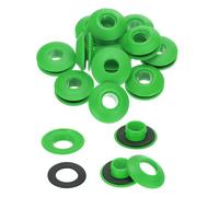 QUARKZMAN Set di 25 occhielli in plastica per teloni, occhielli in plastica antiruggine per camion, telone in tessuto, tende da sole, striscioni, clip di fissaggio, verde